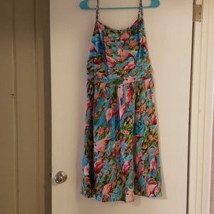 Retrolicious flamingo dress